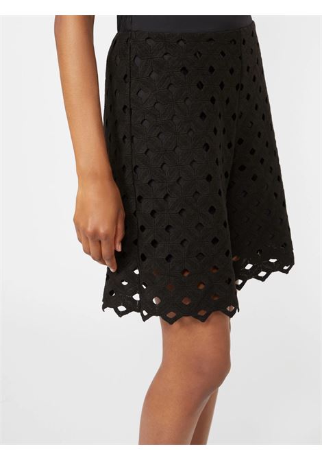 Bermuda in jersey macramé - Nero MAX MARA beachwear | BCHUGUALE002